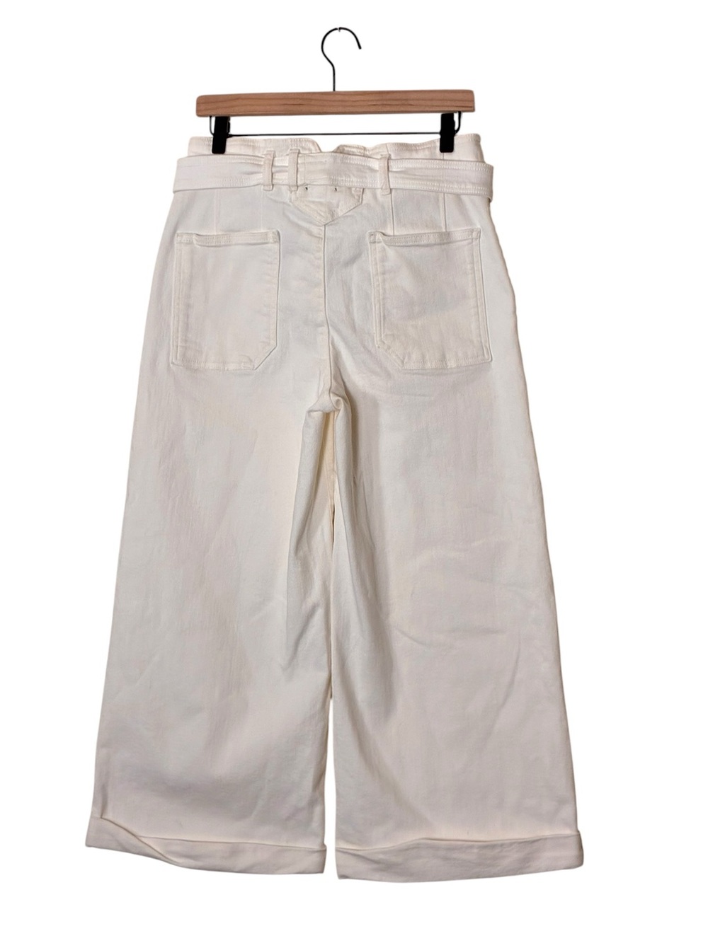 Maeve | Anthropologie LIKE NEW Cropped high rise wide leg cuffed jeans size 29 - Picture 7 of 15